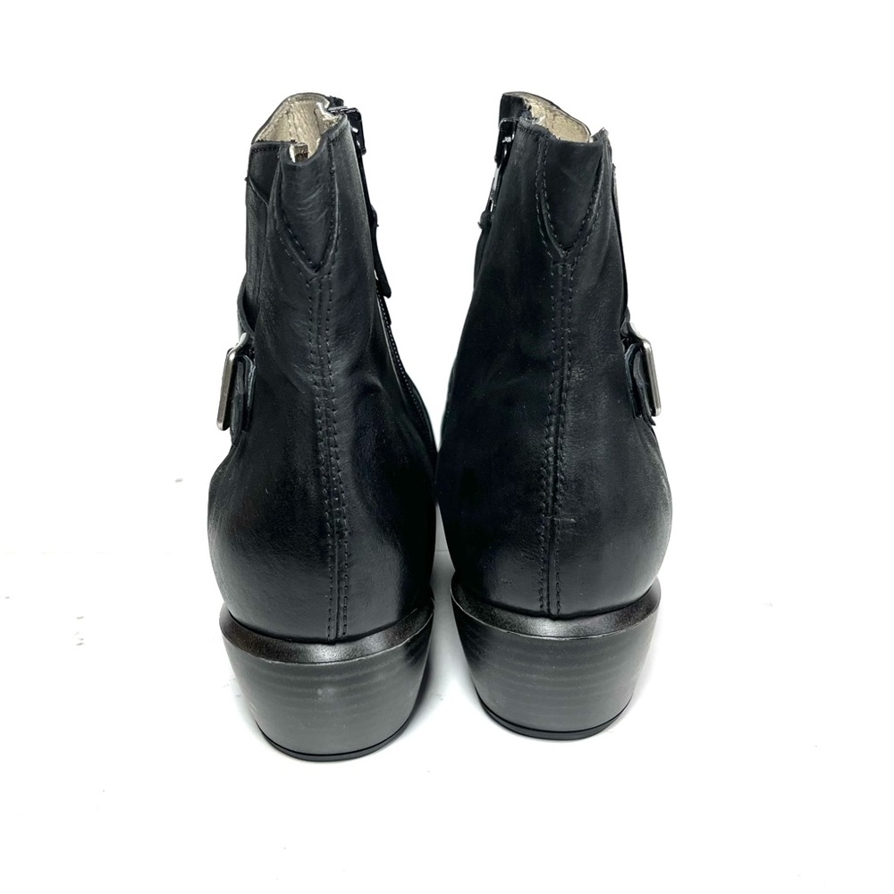 Miz Mooz Line Ankle Boots Womens Size 40 US 9.5 Buckle Black Leather. - Picture 6 of 10